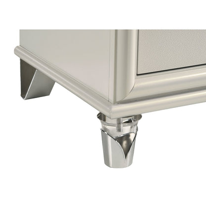 Gwendolyn Pearl White 2-drawer Nightstand Bedside Table