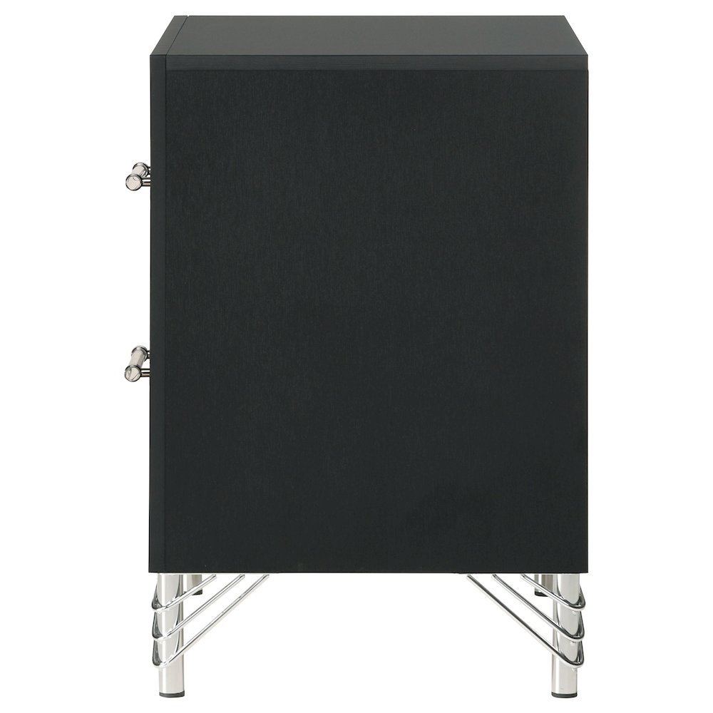 Malcolm Black 2-drawer Nightstand Bedside Table