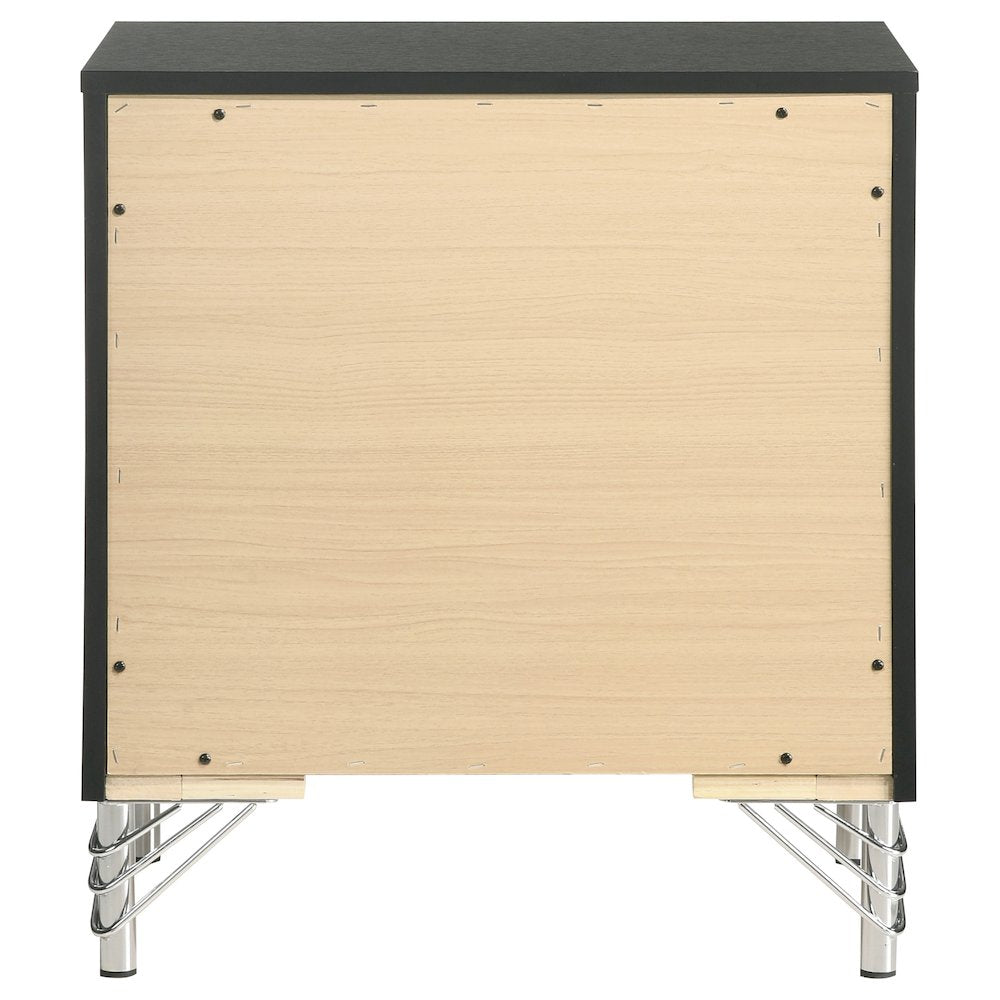Malcolm Black 2-drawer Nightstand Bedside Table