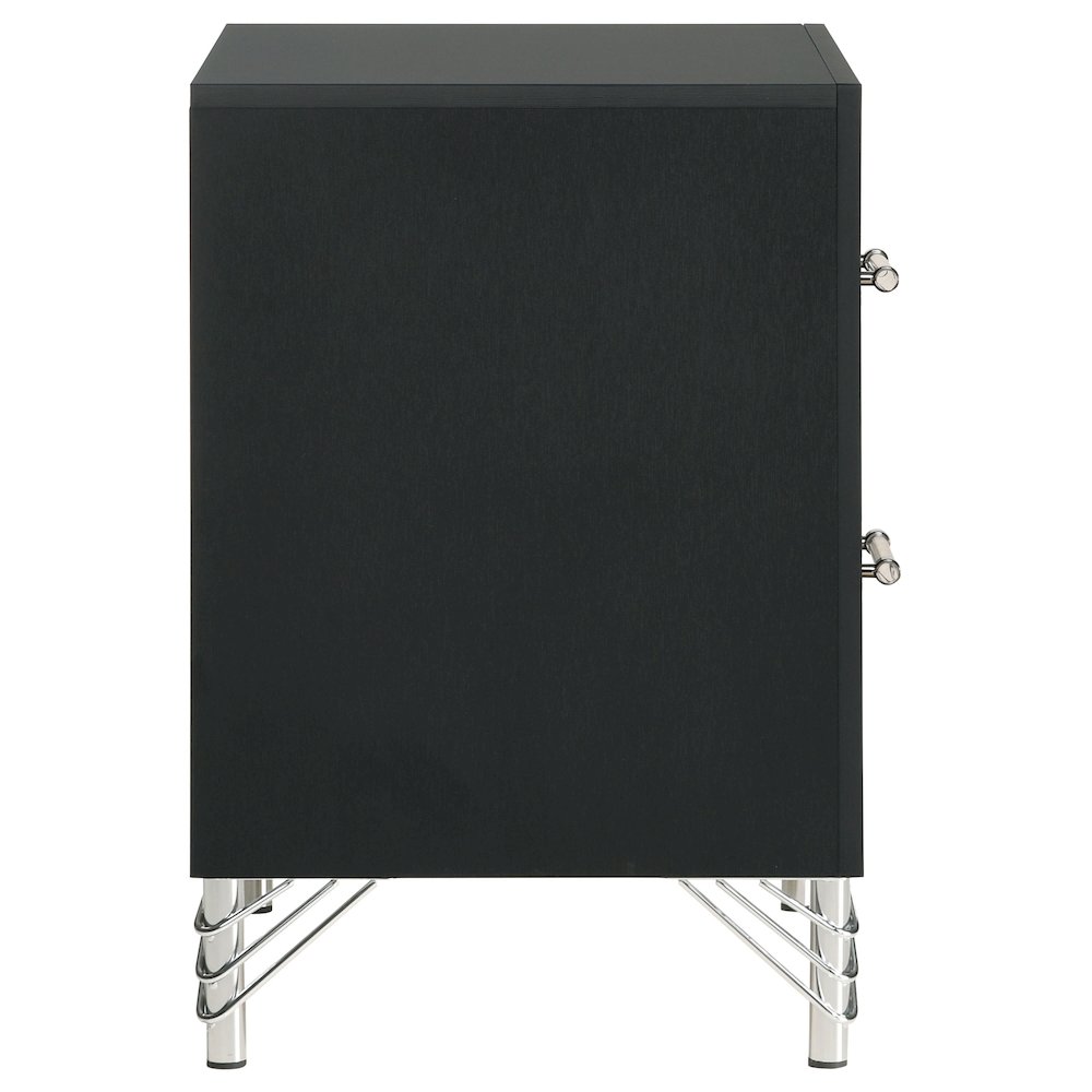 Malcolm Black 2-drawer Nightstand Bedside Table