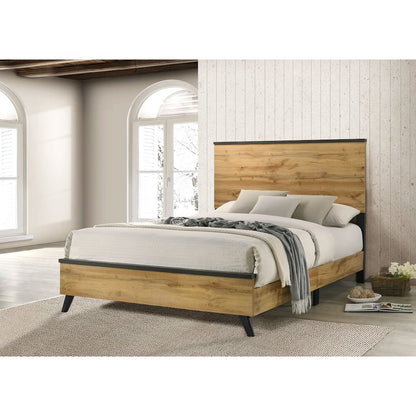 Fraser Natural Pine Queen Panel Bed