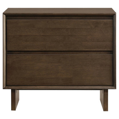 Hemlock Warm Brown 2-drawer Nightstand Bedside Table