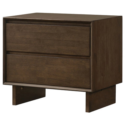 Hemlock Warm Brown 2-drawer Nightstand Bedside Table