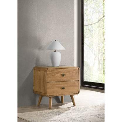 Winston Light Ash 2-drawer Nightstand Bedside Table