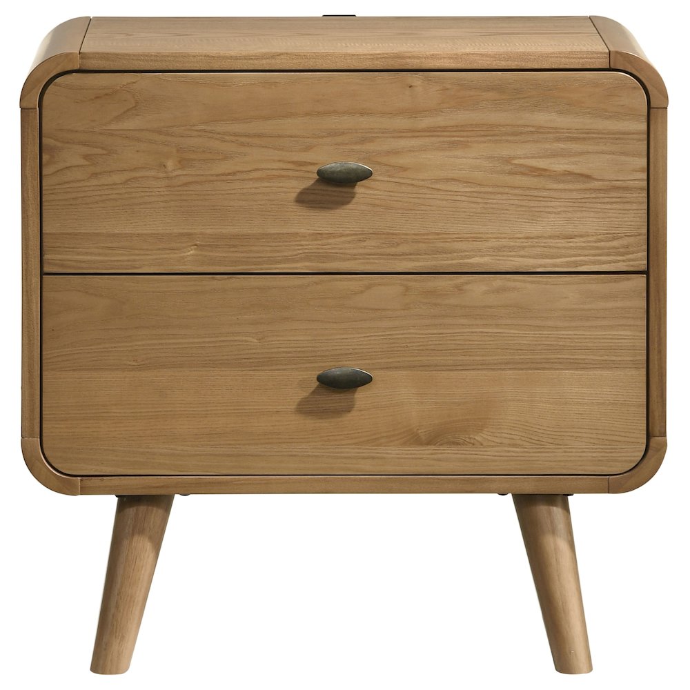 Winston Light Ash 2-drawer Nightstand Bedside Table