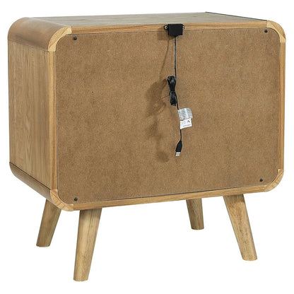Winston Light Ash 2-drawer Nightstand Bedside Table