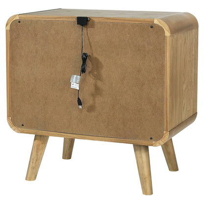 Winston Light Ash 2-drawer Nightstand Bedside Table