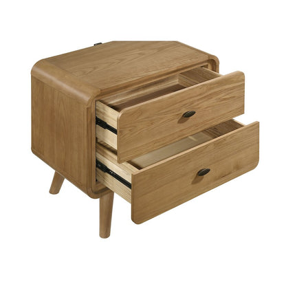 Winston Light Ash 2-drawer Nightstand Bedside Table