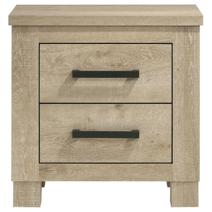 Sansome Weathered Oak 2-drawer Nightstand Bedside Table