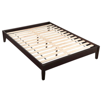 Contemporary Cappuccino Platform Bed