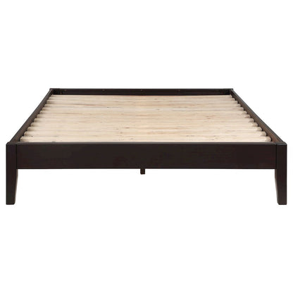 Contemporary Cappuccino Platform Bed