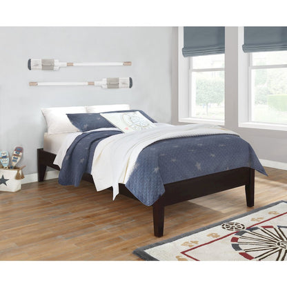 Contemporary Cappuccino Platform Bed
