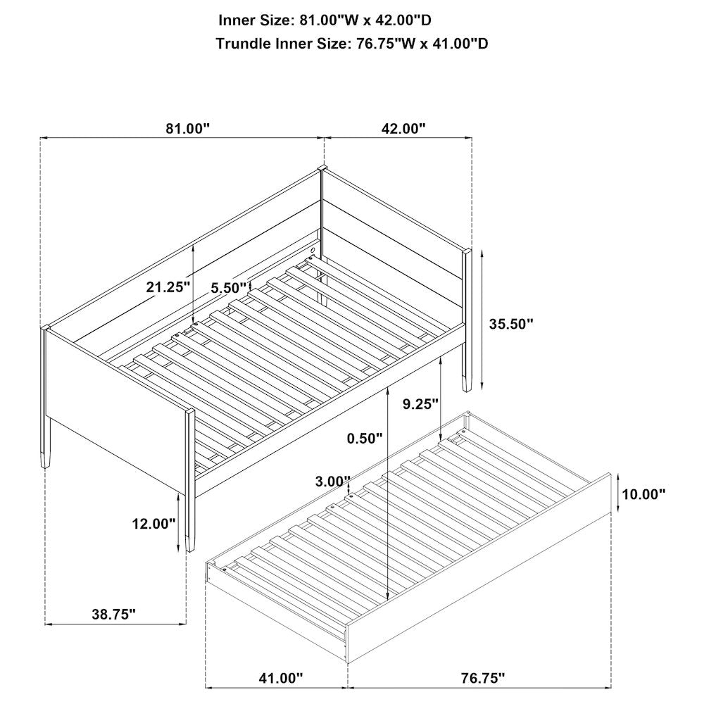 Stewart Natural Twin Daybed With Trundle