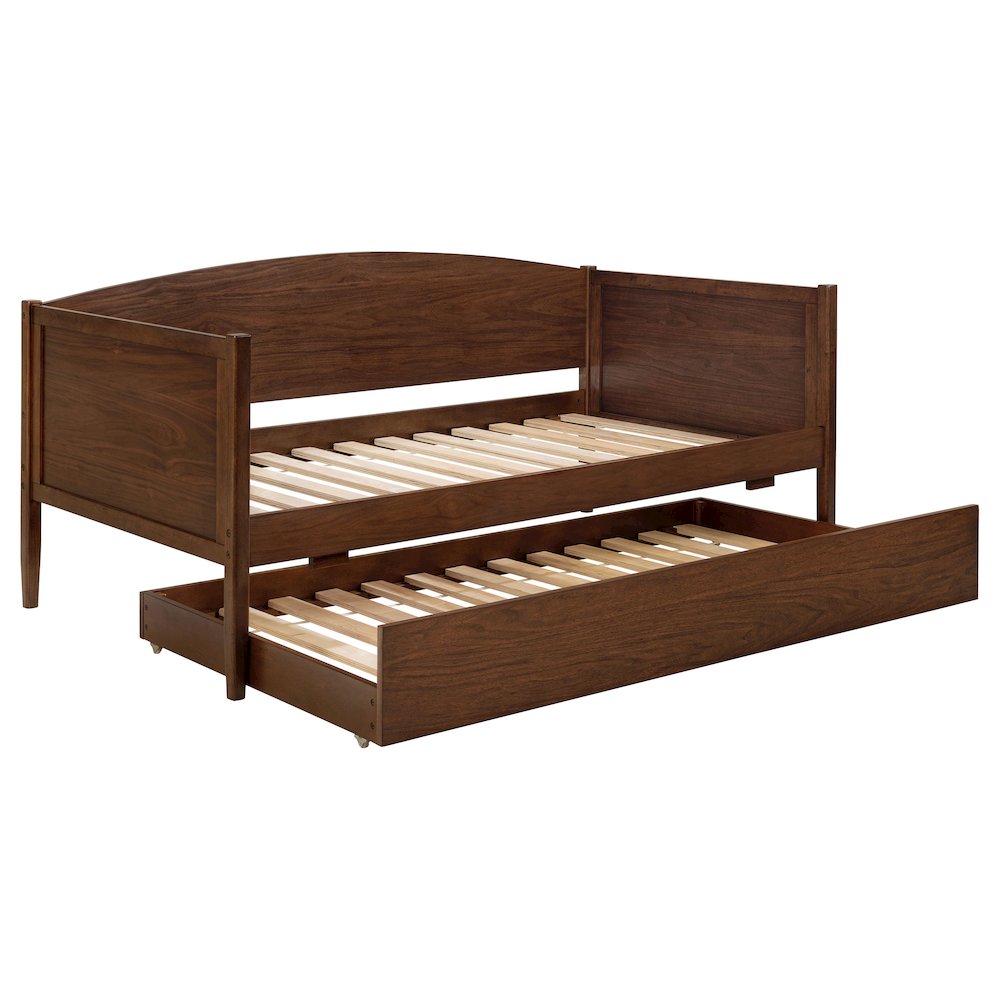 Fallbrook Medium Walnut Twin Daybed with Trundle