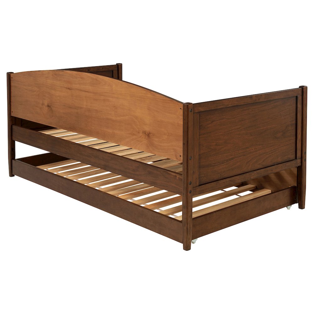 Fallbrook Medium Walnut Twin Daybed with Trundle