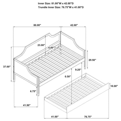 Wellston Cherry Wood Twin Daybed With Trundle
