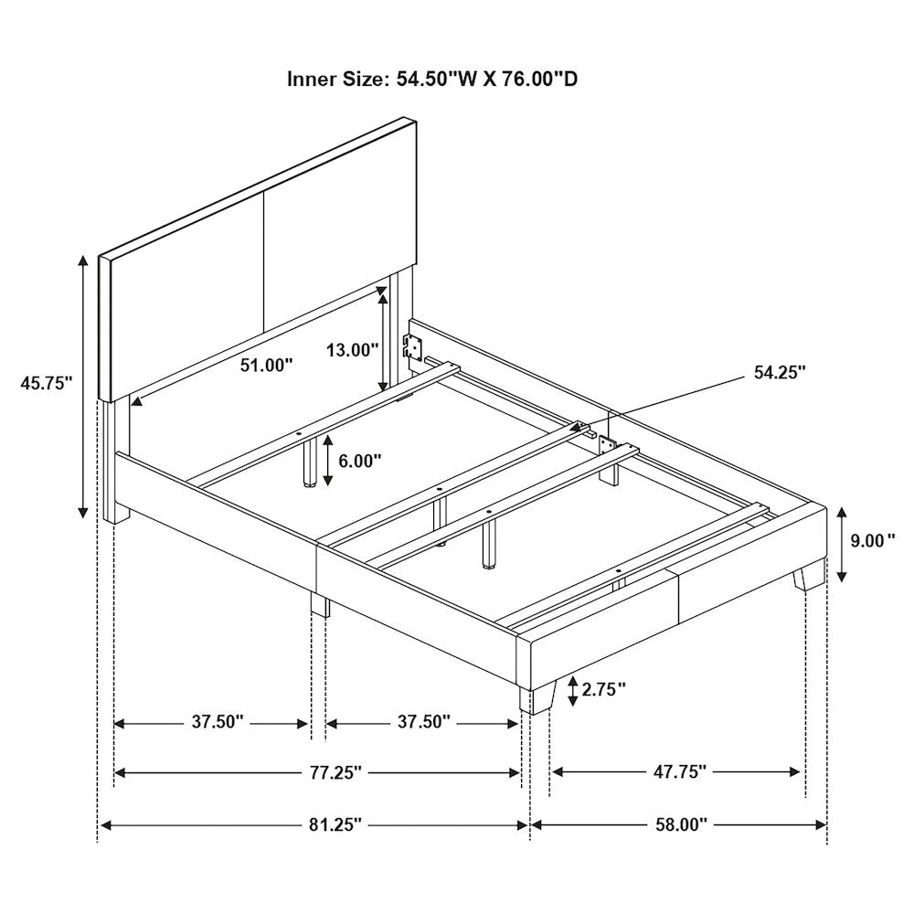 Upholstered Panel Bed