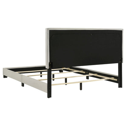 Efram Cream Upholstered Queen Bed