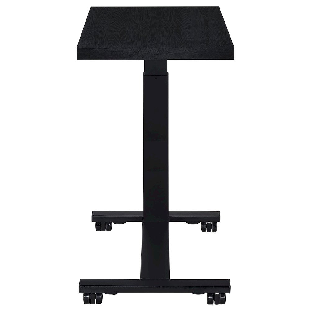 Geary Black Height Adjustable Mobile Bedroom C-Table