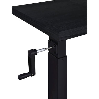 Geary Black Height Adjustable Mobile Bedroom C-Table