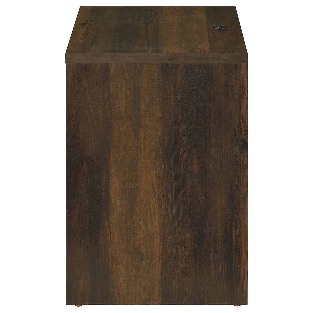 Geary Dark Pine 2-drawer Nightstand LED Lights and USB