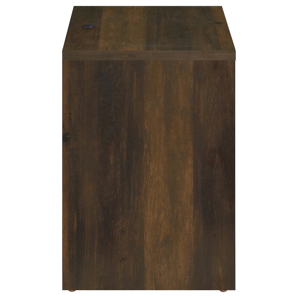 Geary Dark Pine 2-drawer Nightstand LED Lights and USB