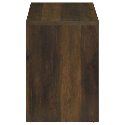 Geary Dark Pine 2-drawer Nightstand LED Lights and USB