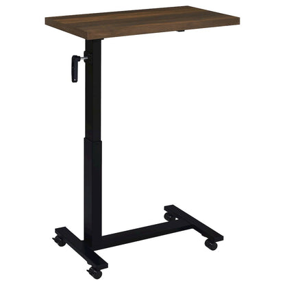 Geary Dark Pine Height Adjustable Mobile Bedroom C-Table