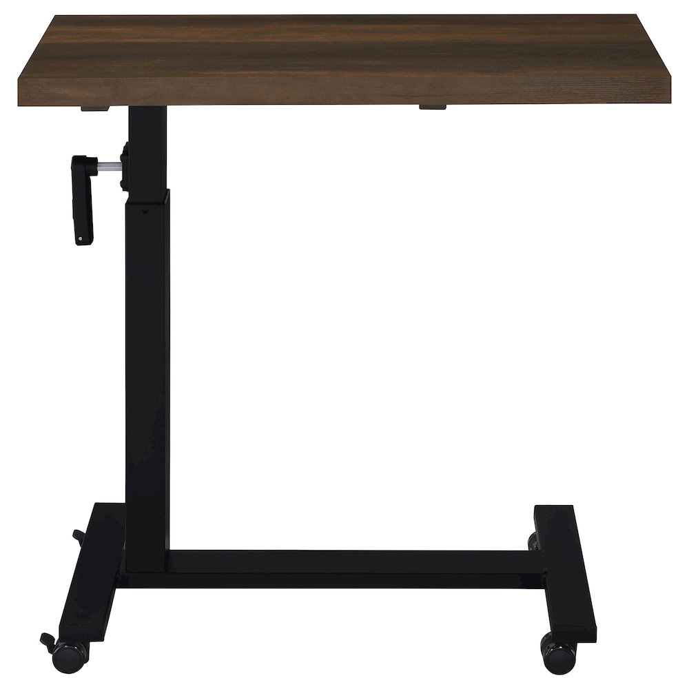 Geary Dark Pine Height Adjustable Mobile Bedroom C-Table