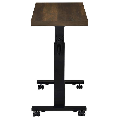 Geary Dark Pine Height Adjustable Mobile Bedroom C-Table