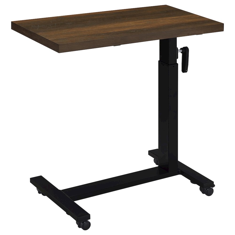 Geary Dark Pine Height Adjustable Mobile Bedroom C-Table