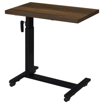 Geary Dark Pine Height Adjustable Mobile Bedroom C-Table