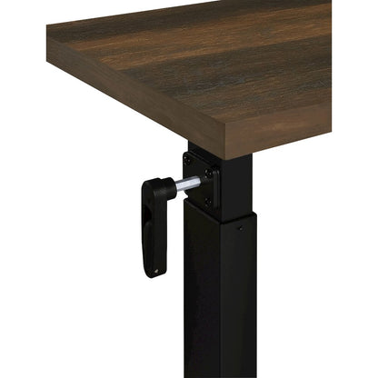 Geary Dark Pine Height Adjustable Mobile Bedroom C-Table