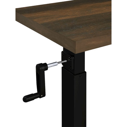 Geary Dark Pine Height Adjustable Mobile Bedroom C-Table