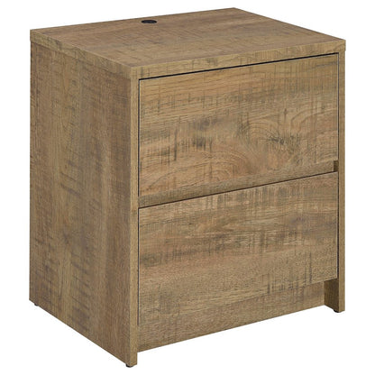 Geary Mango 2-drawer Nightstand LED Lights and USB