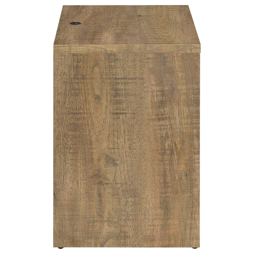 Geary Mango 2-drawer Nightstand LED Lights and USB