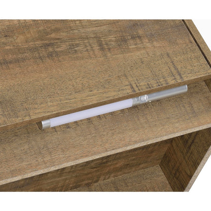 Geary Mango 2-drawer Nightstand LED Lights and USB