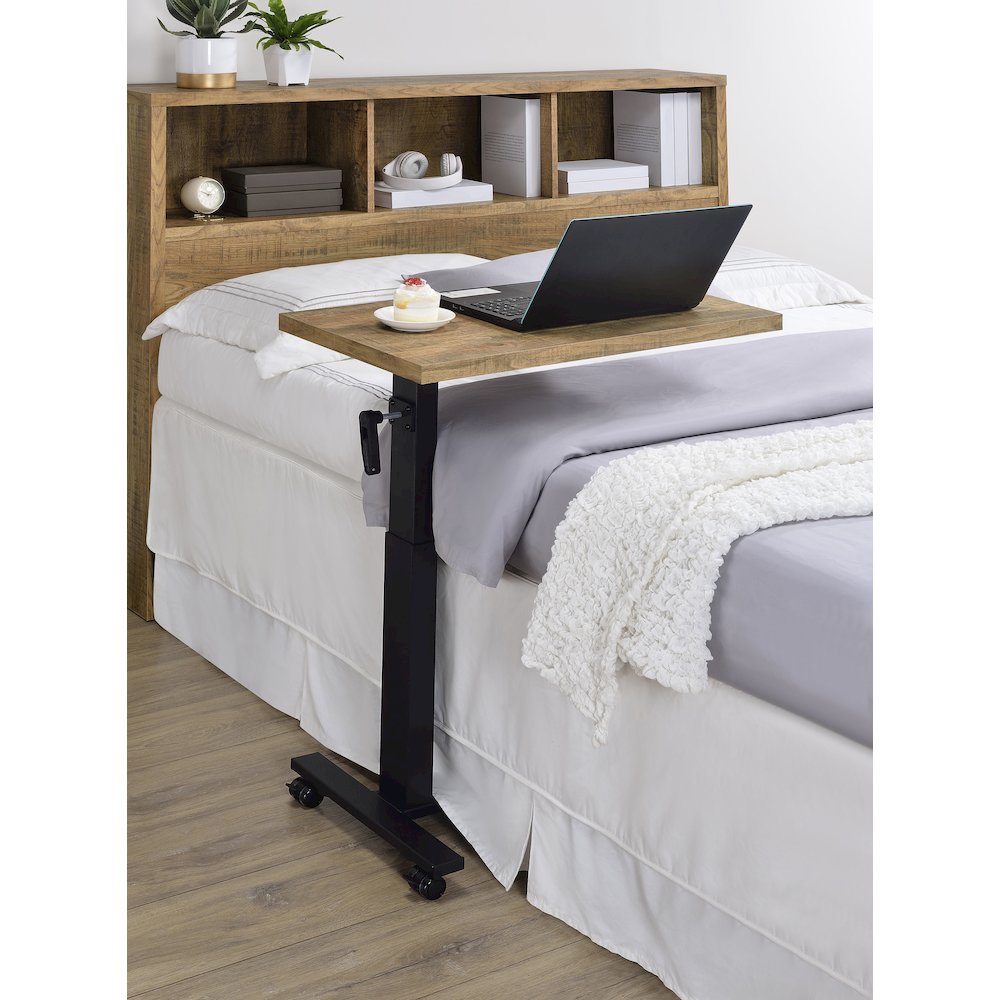 Geary Mango Height Adjustable Mobile Bedroom C-Table