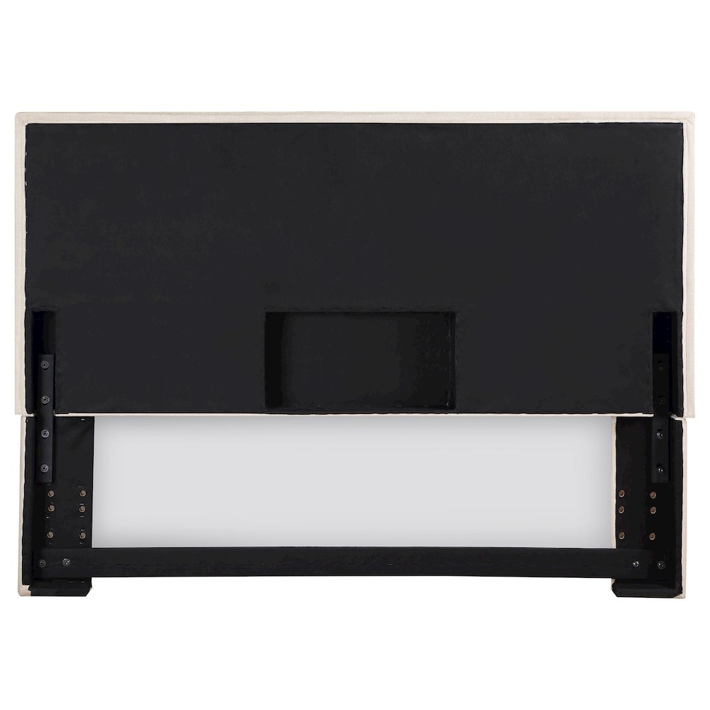 Sand Upholstered Headboard with Flange Details