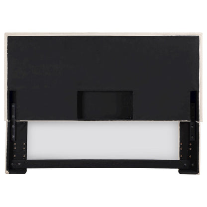 Sand Upholstered Headboard with Flange Details