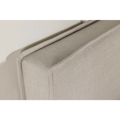 Sand Upholstered Headboard with Flange Details