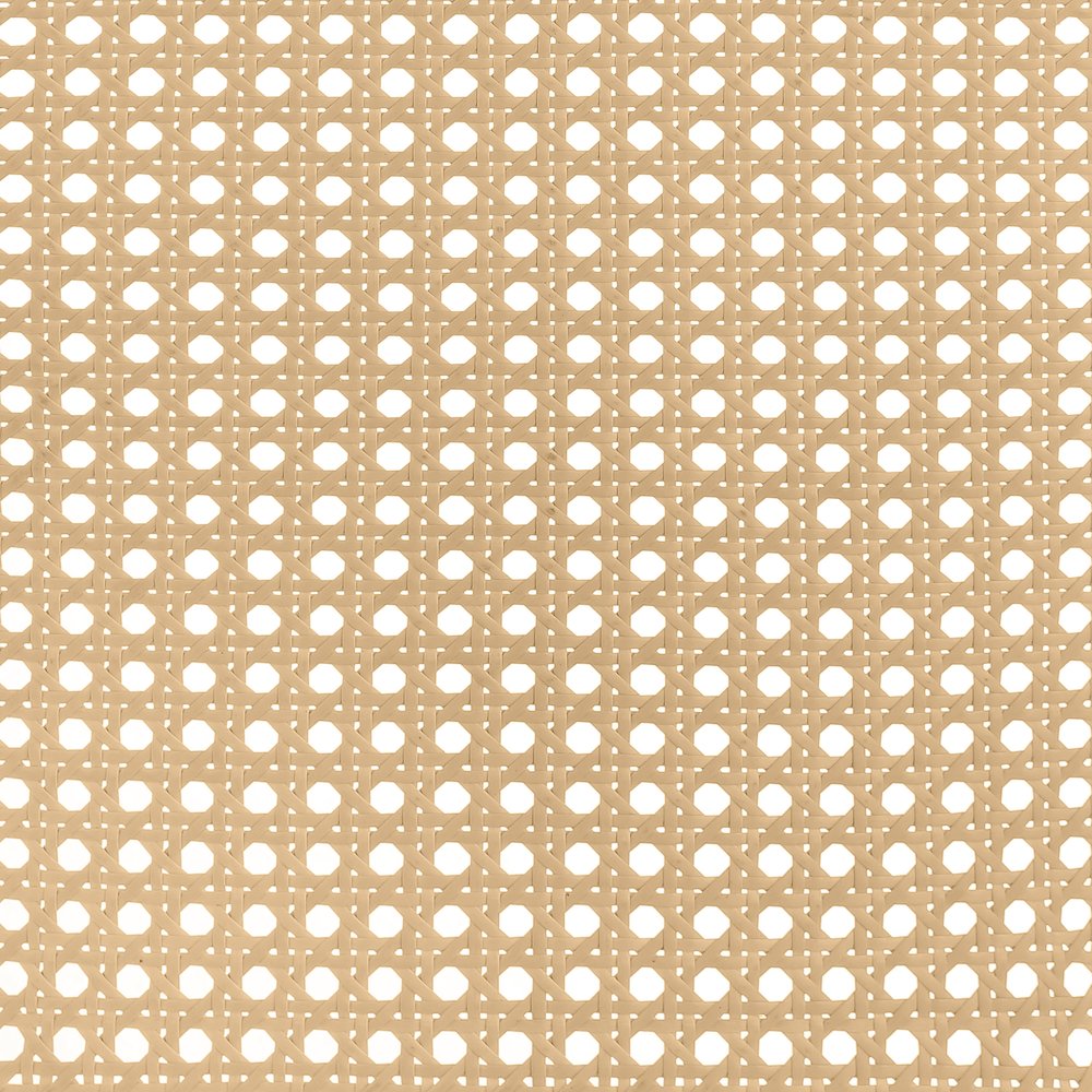 Randall White Open Cane Webbing Metal Queen Bed