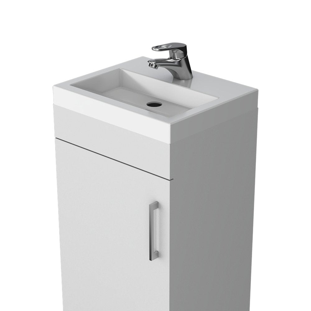 1-Door Vanity Sink White