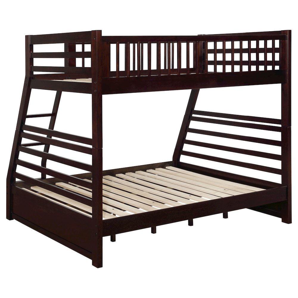 Newhall Cappuccino 2-drawers Twin Over Full Bunk Bed