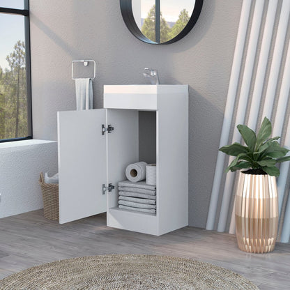 1-Door Vanity Sink White