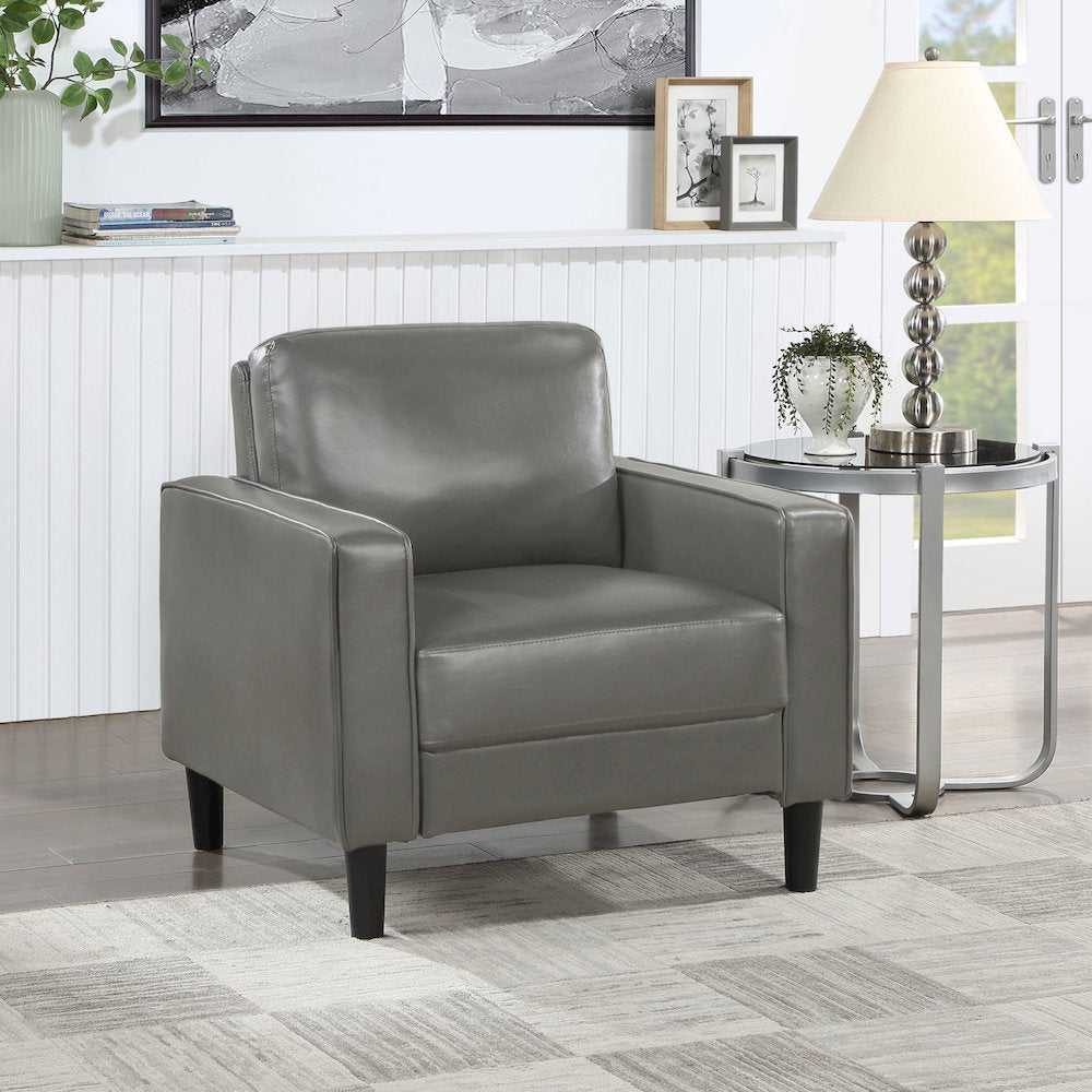 Track Arm Accent Chair