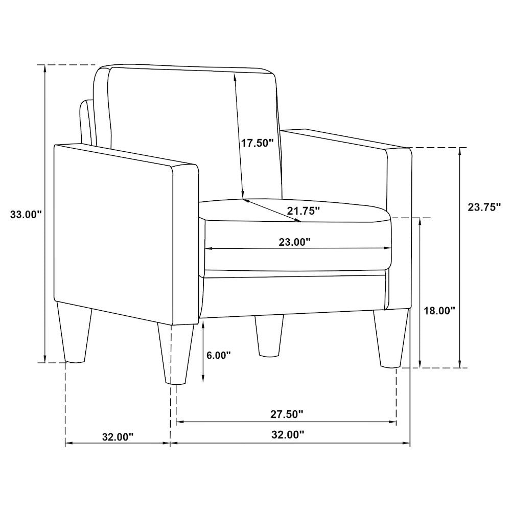 Track Arm Accent Chair