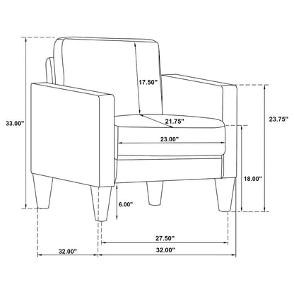 Track Arm Accent Chair