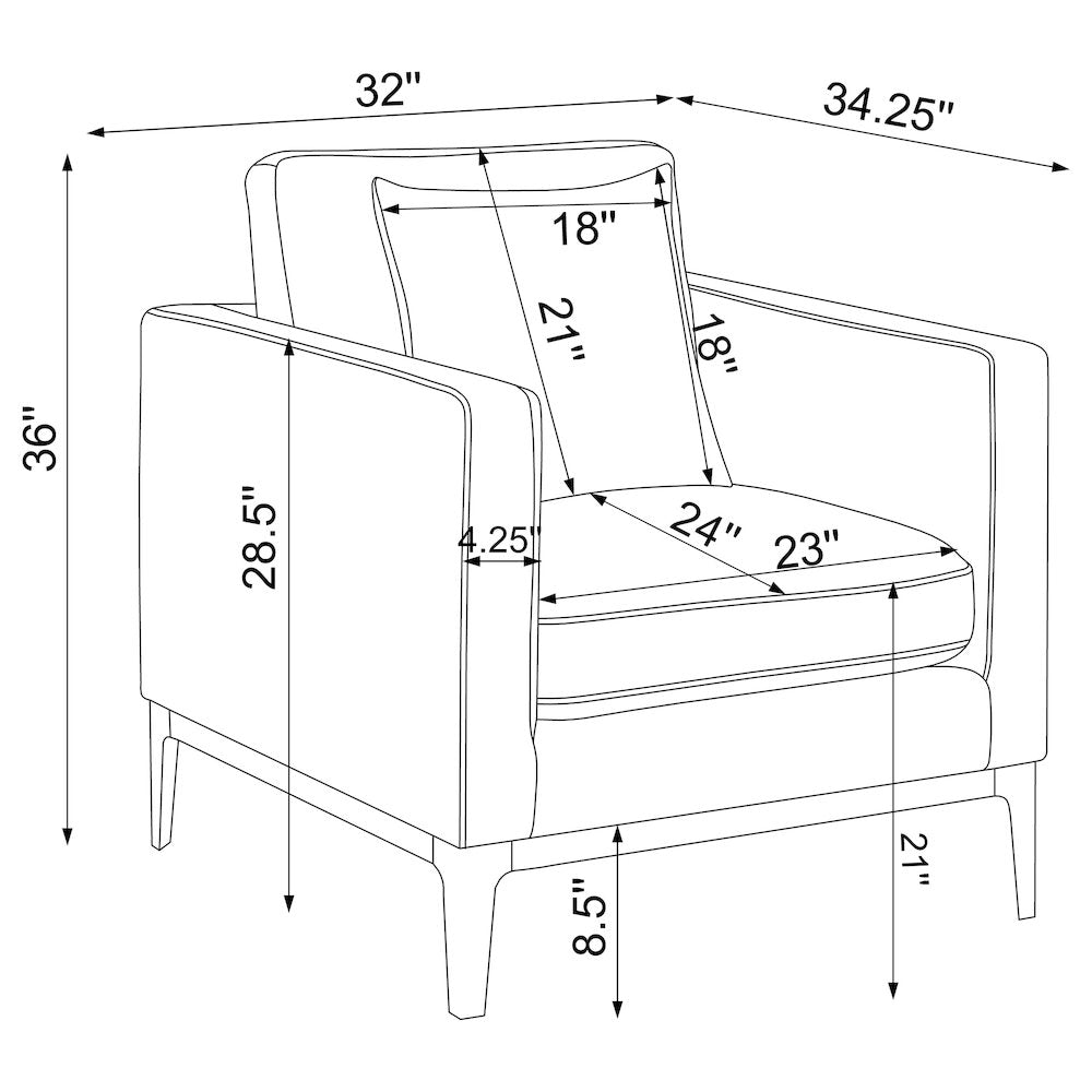 Light Grey Cushion Back Chair