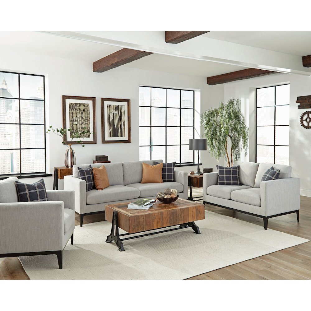 Light Grey Cushion Back Chair